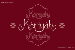 Koriyah - Ramadhan Arabic Font, a Handwritten Font by Flawless And Co