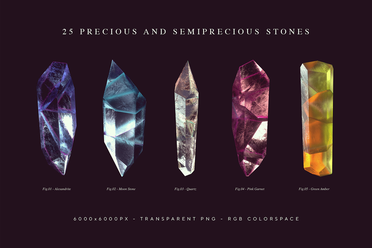 Gemstones & Crystals, an Object Graphic by RuleByArt (Photo 14 of 18)