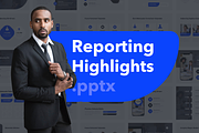 Reporting Highlights PowerPoint, a Presentation Template by Jumsoft (Thumbnail 1 of 18)