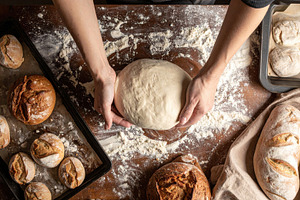 Hands Preparing Fresh Bread Dough Assortment, a Food & Drink Photo by Davizro's Market