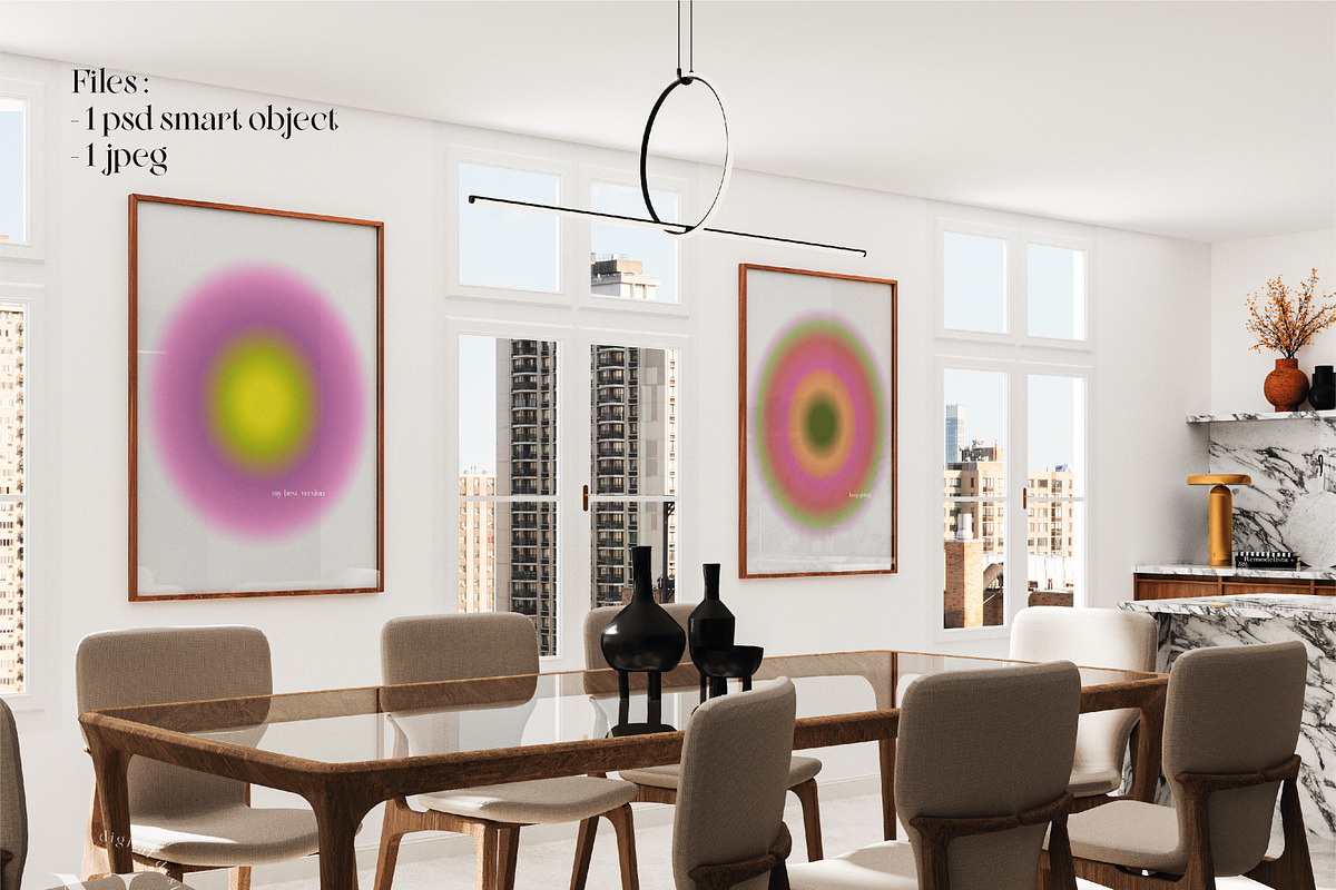 Frame mockup bundle in kitchen scene, a Product Mockup by N digital designs (Photo 3 of 5)