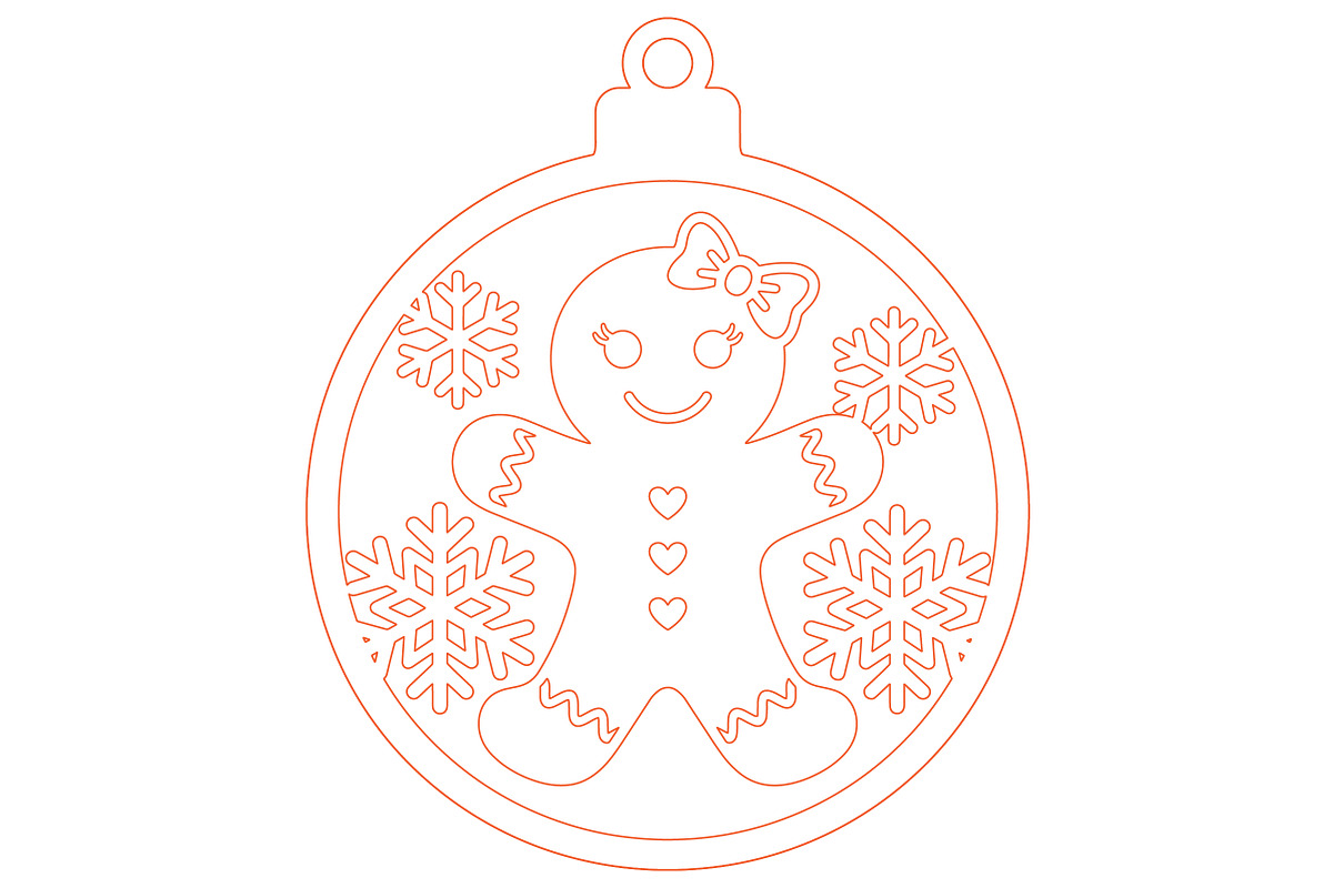 Christmas Gingerbread Man Laser Cut, a Decorative Illustration by Rose Art (Photo 2 of 3)
