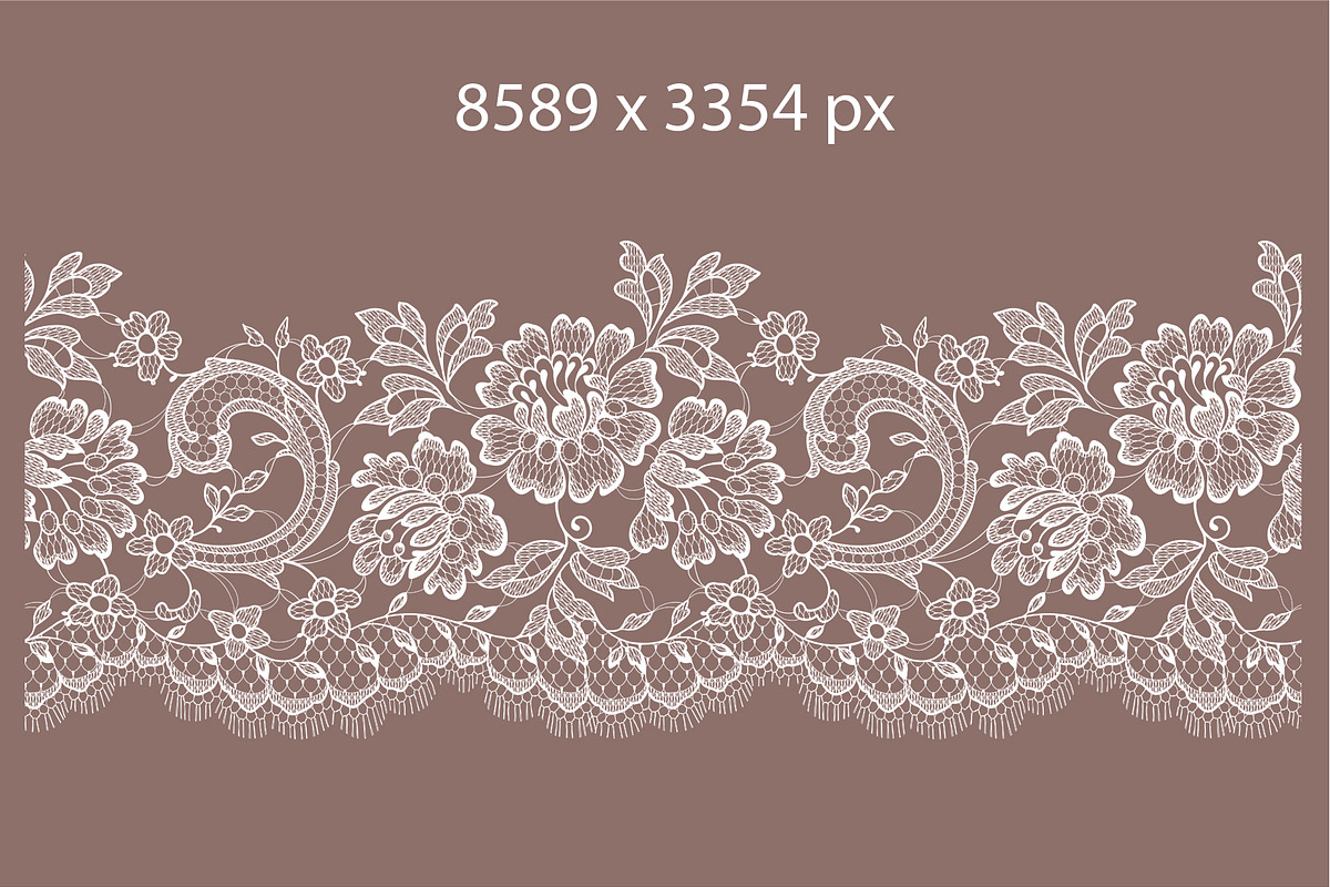 Lace seamless ribbons, cliparts., a Pattern Graphic by Ajuga (Photo 3 of 7)