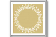 Floral Modern Vector Frame, a Texture Graphic by FineArtStudio (Thumbnail 2 of 3)