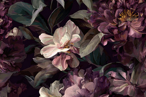 Dark Plum Floral Seamless Pattern, a Pattern Graphic by Virgo Studio