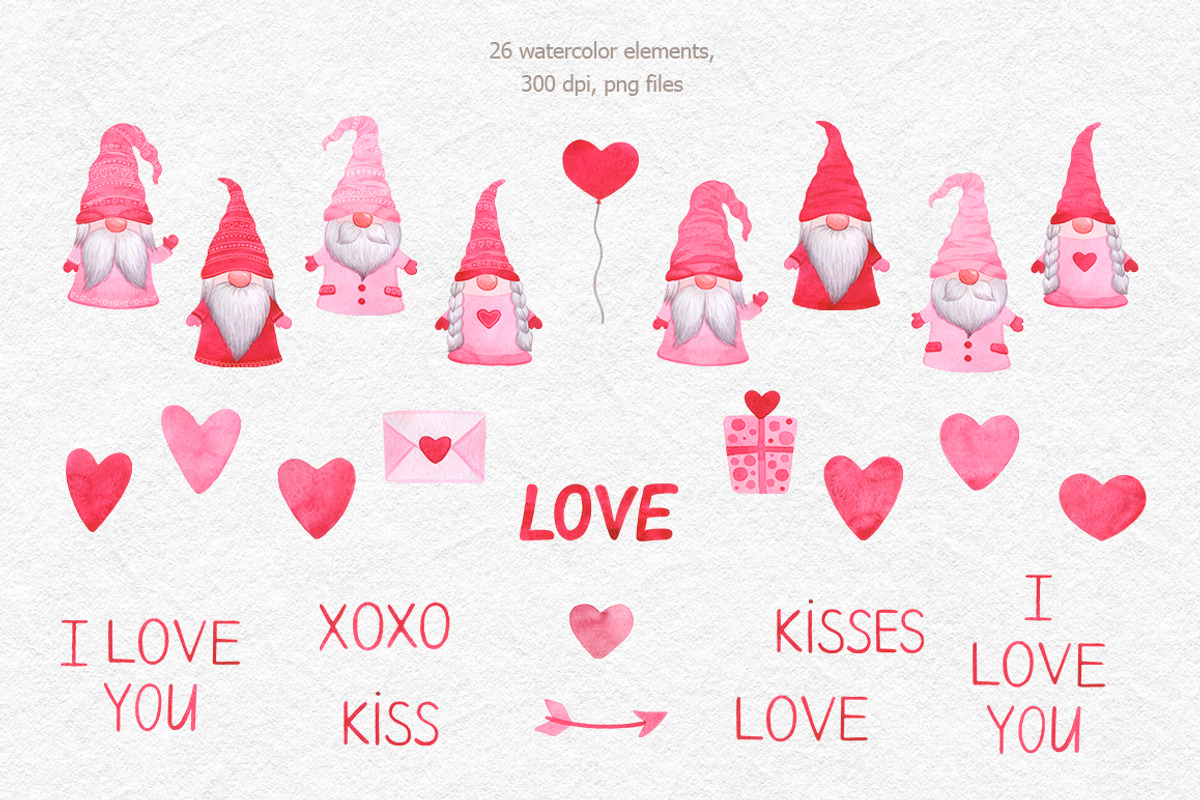 Valentine clipart, an Illustration by CreativeByLu (Photo 3 of 14)