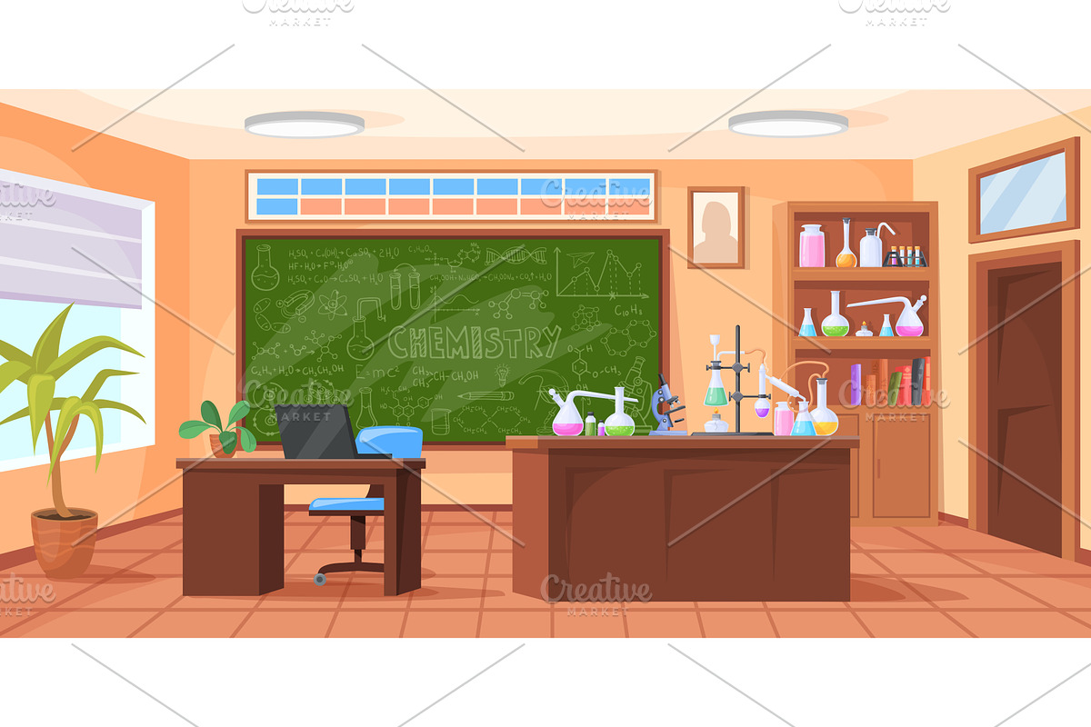 Chemical lab room. Chemistry school, an Education Illustration by Stock-Smart-Start