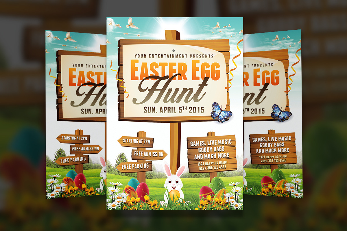 Easter Egg Hunt 2 - Flyer Template, a Flyer Template by Creative Waffle (Photo 1 of 5)