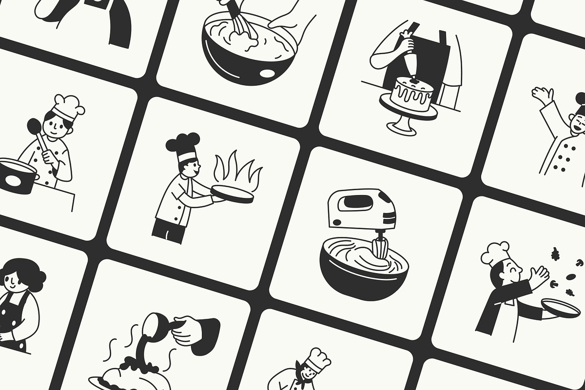 Cooking and Baking Doodle Icons, an Outline Icon by Vectors Market (Photo 5 of 8)