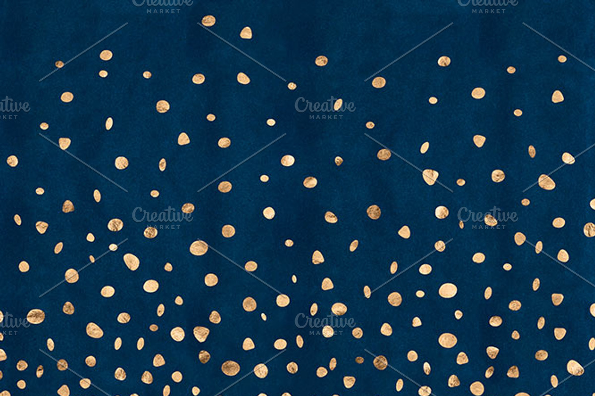 Shimmery Gold & Navy Holiday Set, a Pattern Graphic by Blixa 6 Studios (Photo 2 of 6)