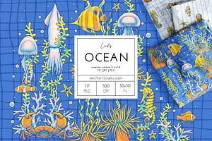 OCEAN Patterns & Clipart