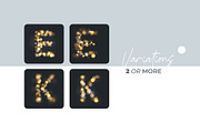 Golden Warm Bokeh Letters Overlays, a Symbol Font by PhotoSpirit (Thumbnail 2 of 8)