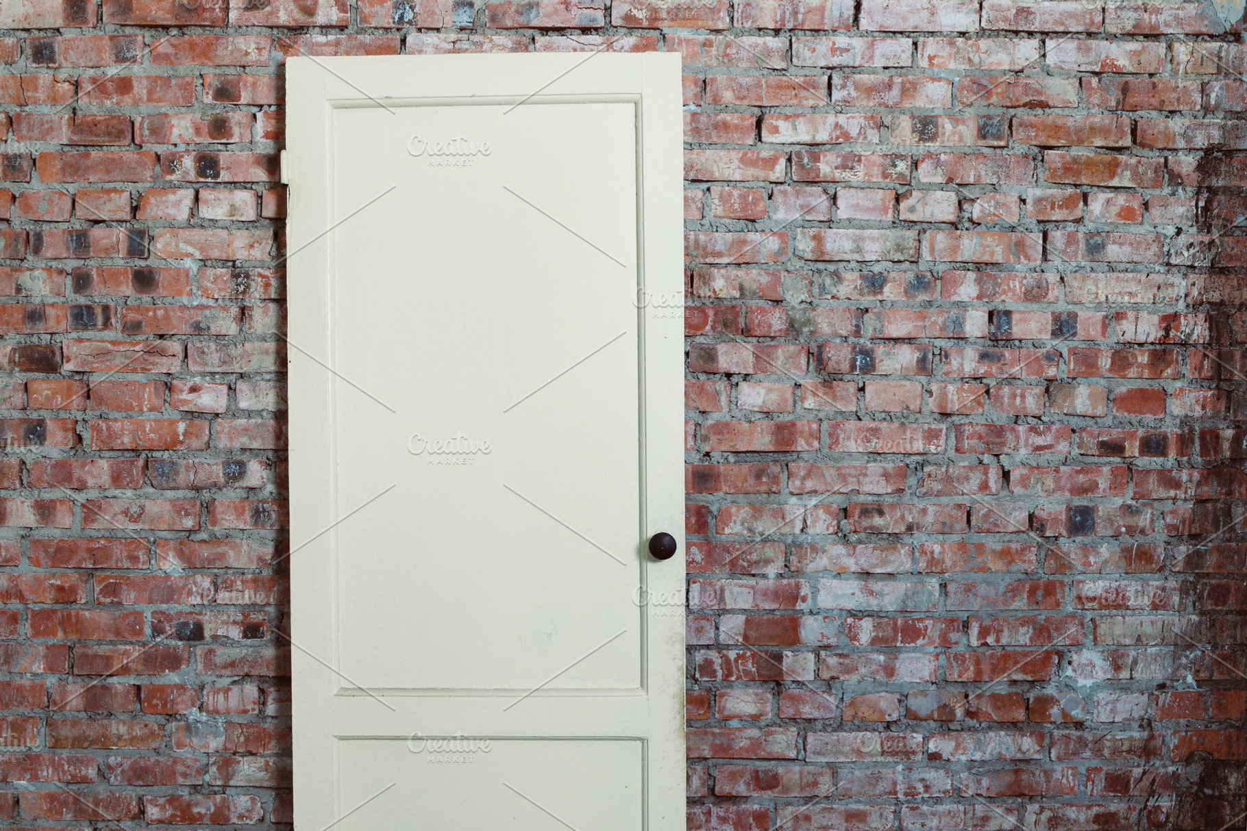 Vintage wooden door with knob, an Architecture Photo by Edalin's Store