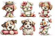Whimsical Spring Funny Dog Clipart, an Illustration by Daily.Designs (Thumbnail 5 of 7)