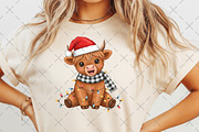 Christmas Lights Cute Highland Cow, an Illustration by Craft Nest (Thumbnail 6 of 6)