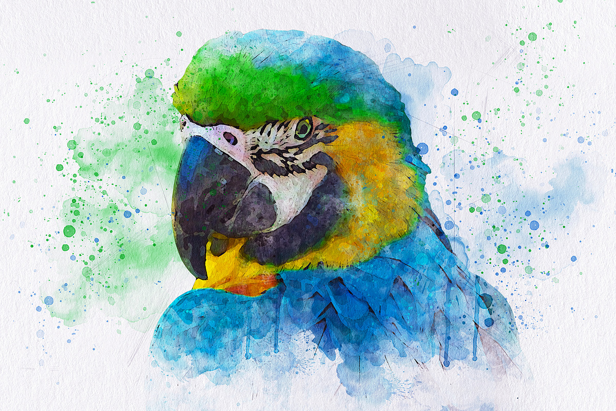 Watercolor Painting Photo Effect, a Brushes & More by INTENTFX (Photo 7 of 12)