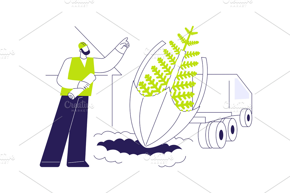 Transplanting trees abstract concept, an Object Illustration by Visual Generation