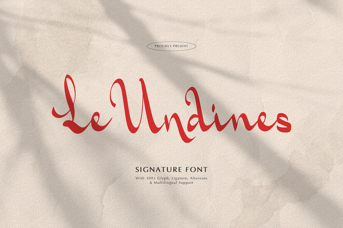 Le Undines | Signature Font, a Script Font by gracetype_studio (Photo 1 of 12)