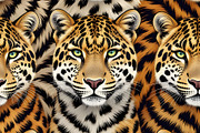 Face of a Jaguar, an Animal Illustration by Sharon Schwalbe (Thumbnail 1 of 2)