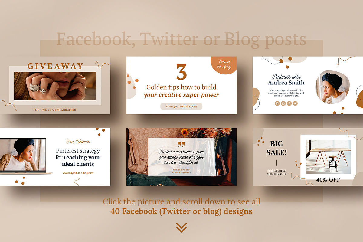 Social Media Bundle / Kayla, a Social Media Template by Mirazz (Photo 14 of 15)