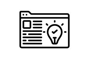 Concept thought black icon, an Outline Icon by Creative priyanka
