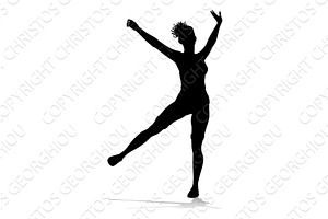 Happy Woman Jumping For Joy, a Person Illustration by Christos Georghiou