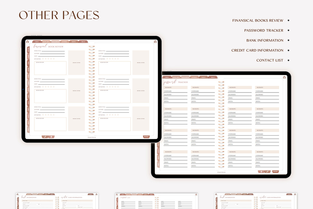 iPad Budget Planner Brown, a Presentation Template by SofiaDesign16 (Photo 7 of 10)