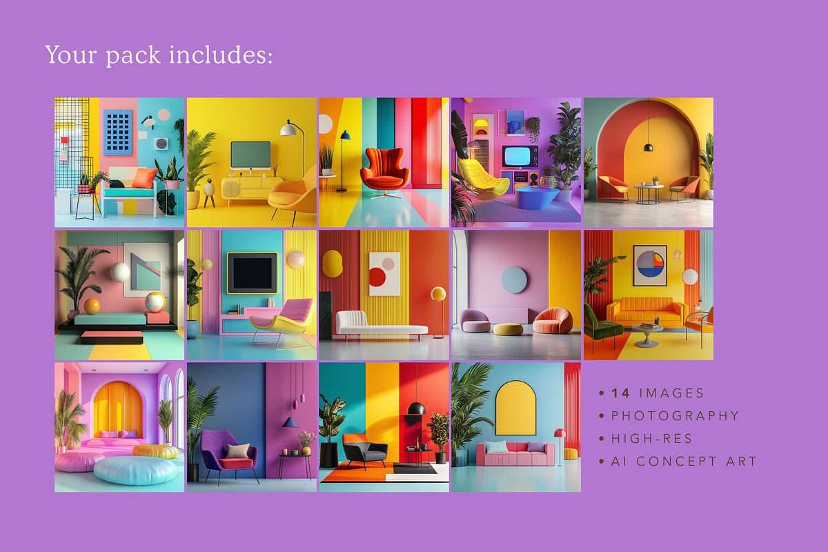 Pop Art Living Rooms, a Background Photo by Picturesque Stories (Photo 6 of 6)