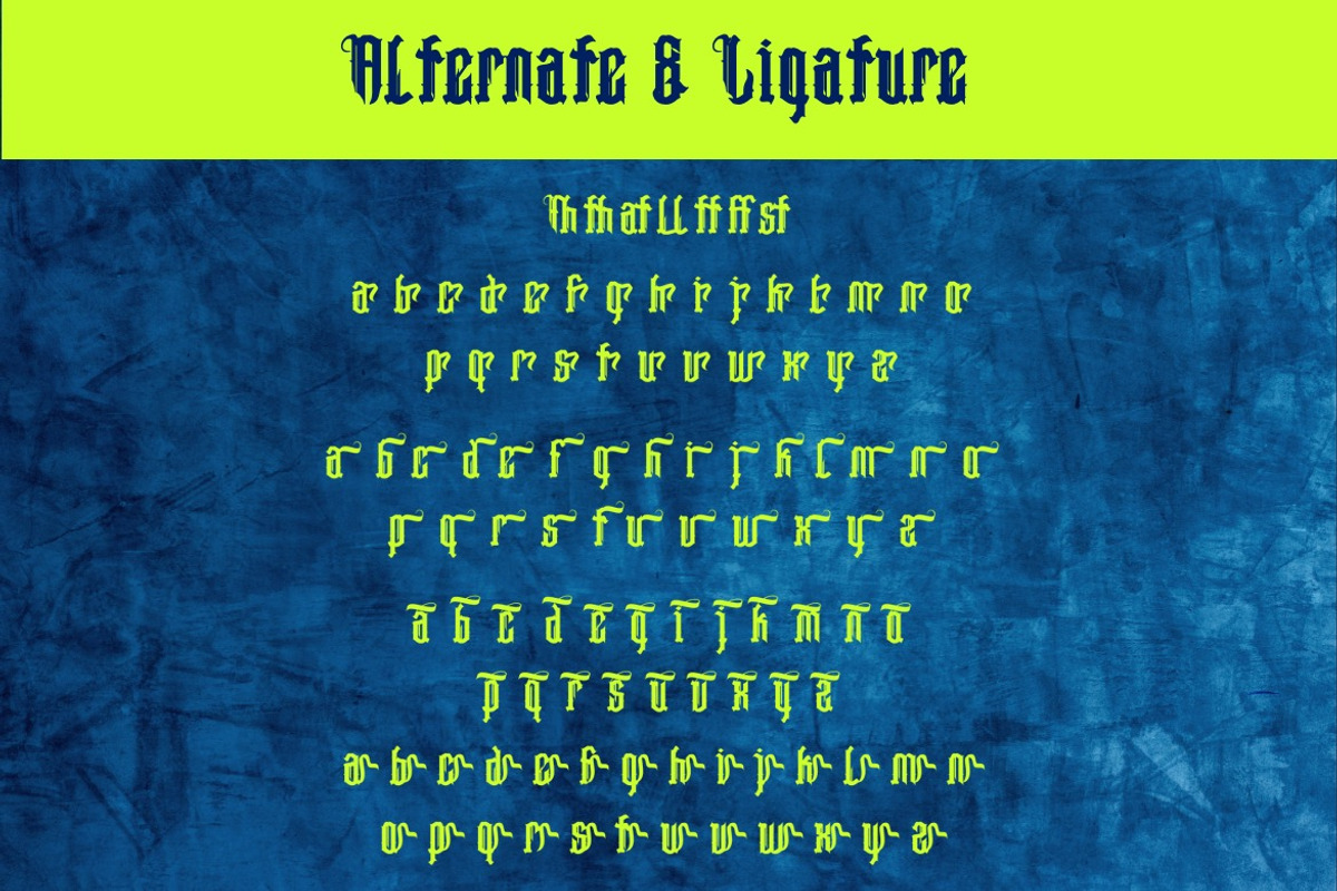 Roffes Brawry - Modern Blackletter, a Blackletter Font by Dhabee (Photo 9 of 15)