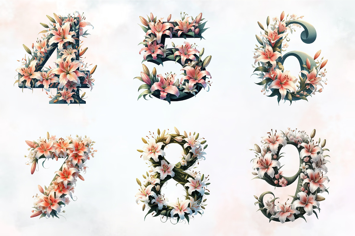 mother's day floral alphabet png, an Illustration by RobertsArt (Photo 3 of 7)