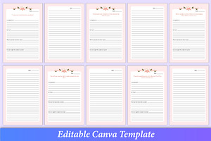 Editable 21-Day Prayer Journal Canva