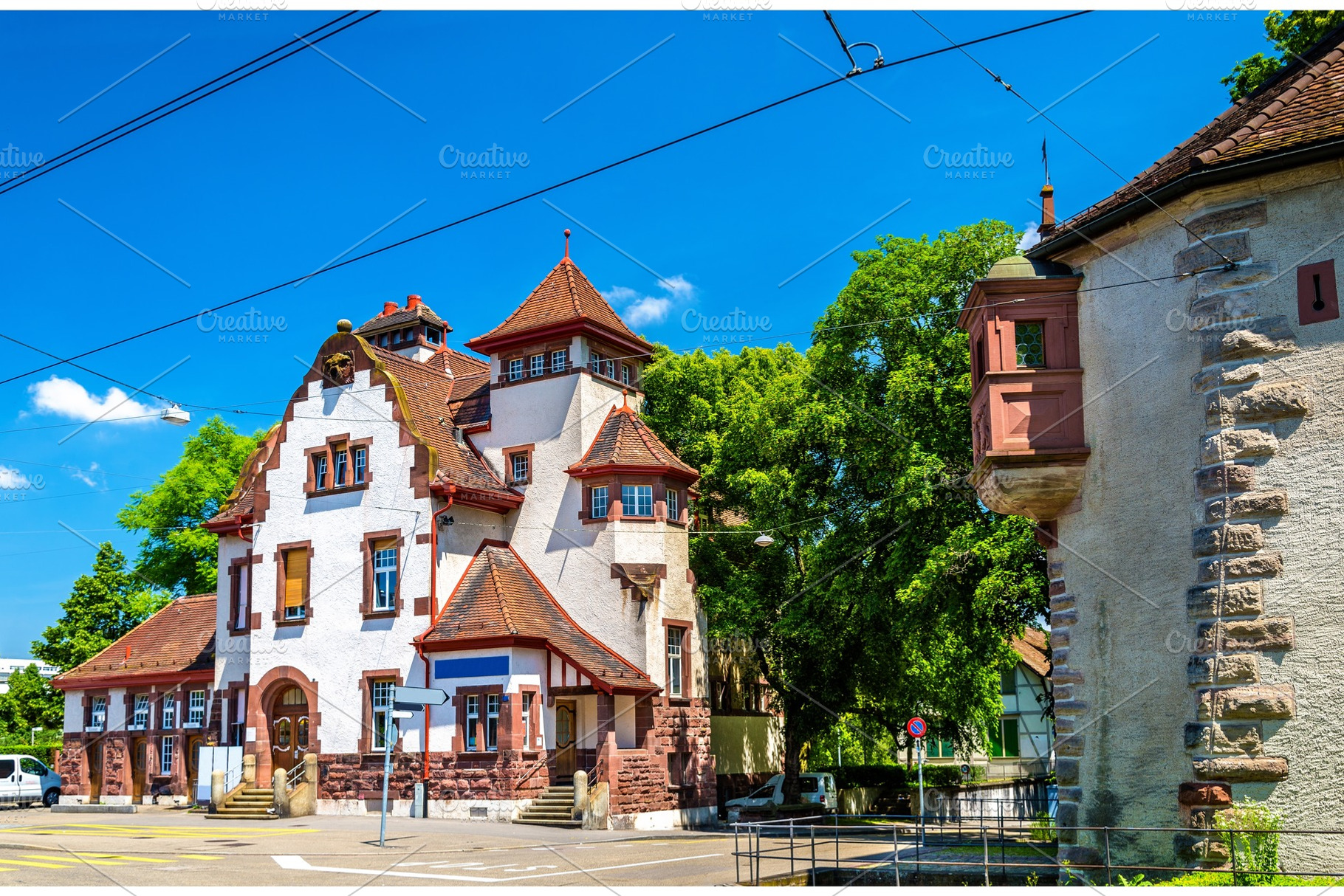 View of a traditional house in Basel, an Architecture Photo by Leonid Andronov