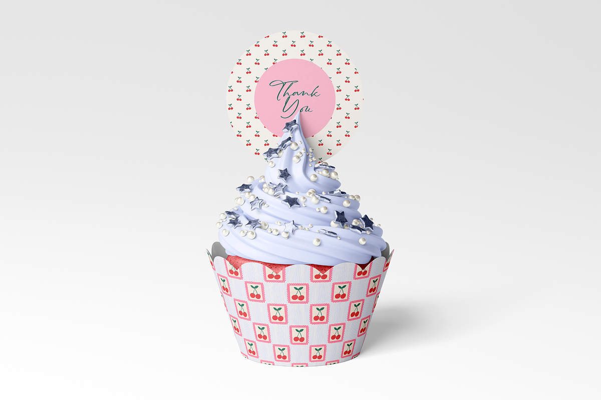 Cherries and Stripes Pattern Bundle, a Pattern Graphic by Pesky Cat Studio (Photo 7 of 7)