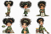 Quirky Grumpy Black Girl Clipart, a Seasonal Illustration by Craft Nest (Thumbnail 5 of 12)