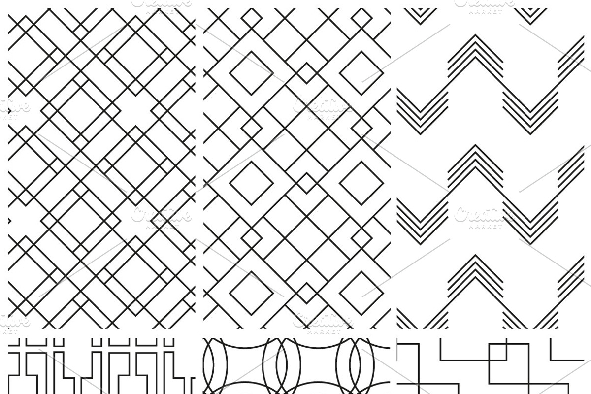 Lines & Geometry Patterns, a Pattern Graphic by Wild Rose