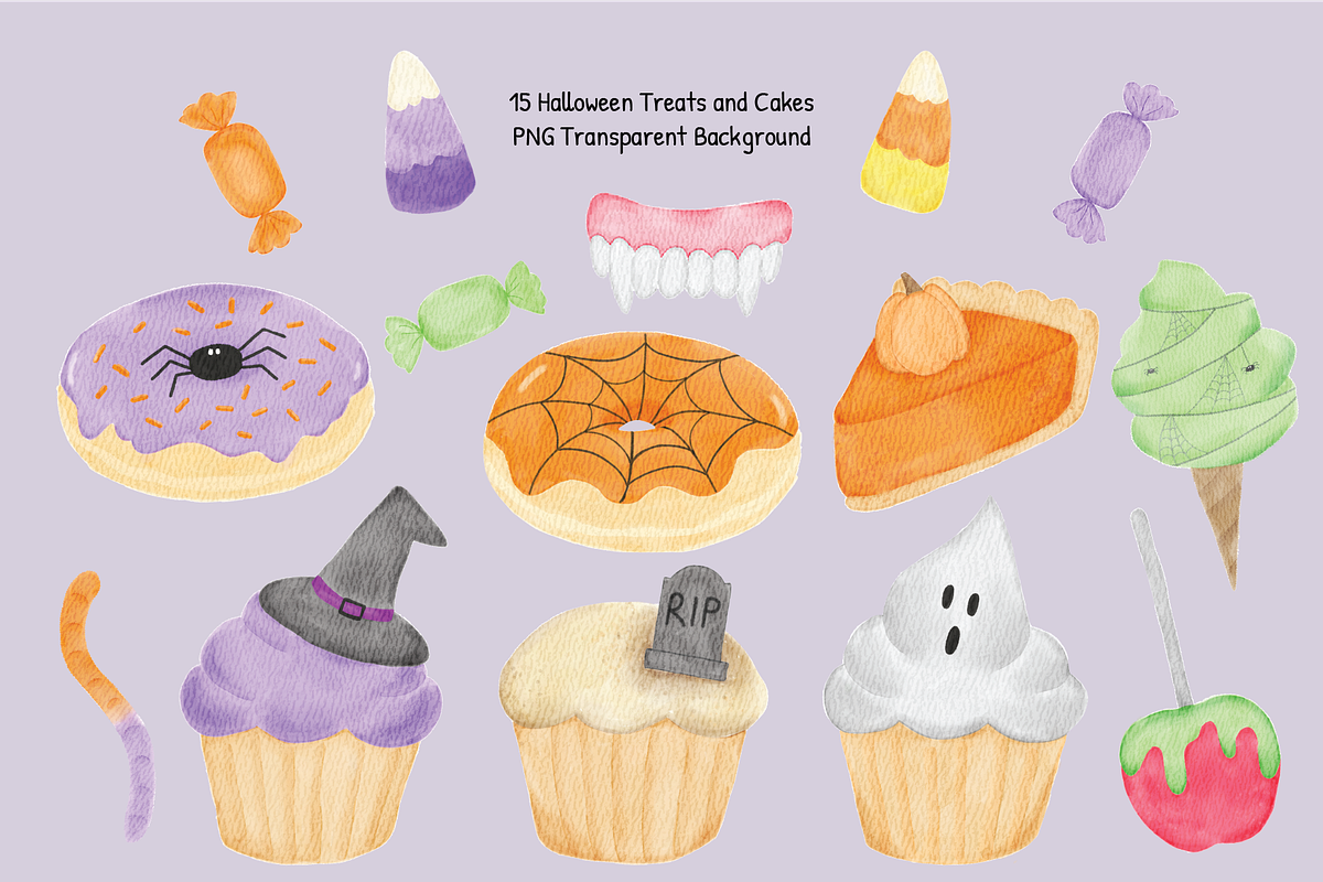 Spooky Halloween Watercolor Bundle, a Seasonal Illustration by An Design (Photo 4 of 6)