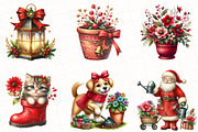 Christmas Garden Clipart, an Illustration by OK Design (Thumbnail 2 of 5)