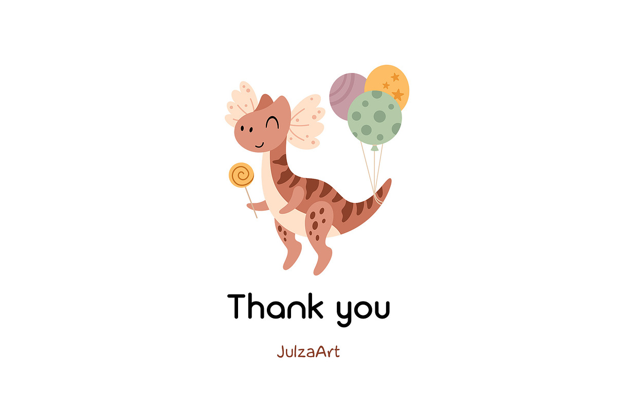 Dinosaur Birthday Clipart, an Animal Illustration by JulzaArt (Photo 6 of 6)