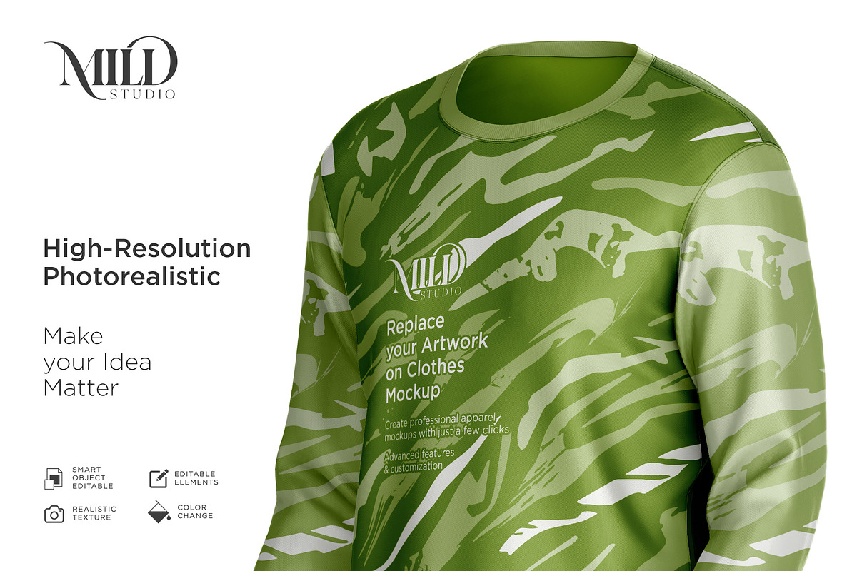 Long Sleeve Jersey Set Mockup, a Shirt Mockup by Mildstudio (Photo 8 of 9)