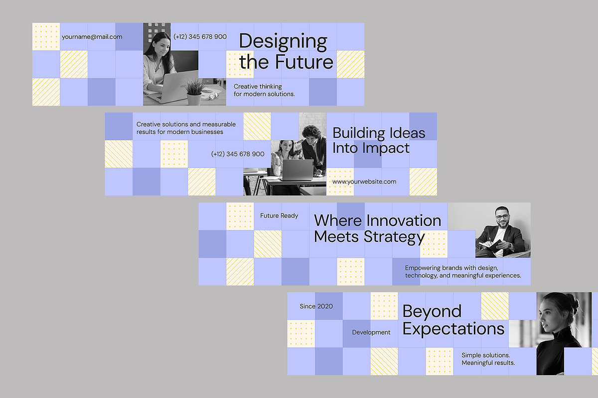 Pixel Style Linkedin Banner, a Social Media Template by Neermana (Photo 3 of 4)