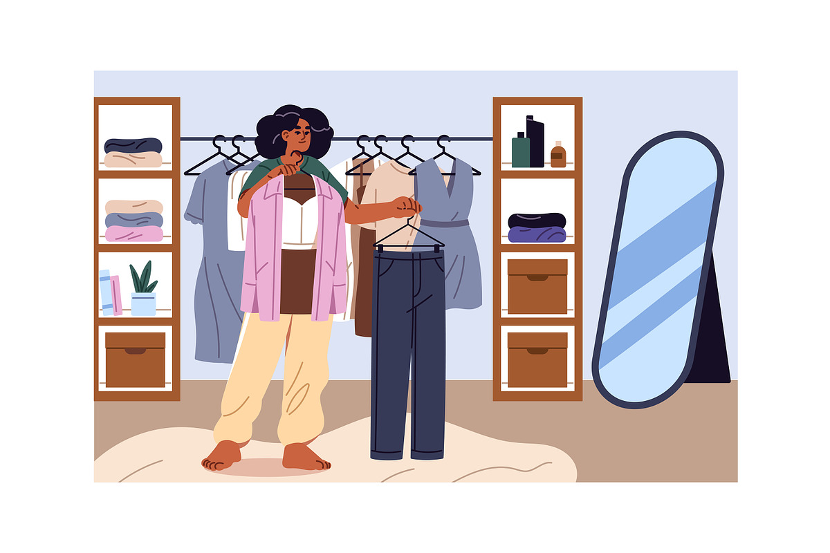 Woman's daily routine, lifestyle set, a Person Illustration by PaperTrident (Photo 8 of 13)