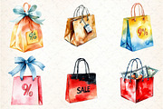 Watercolor Shopping Bag Black Friday, an Illustration by DreamCafeArt (Thumbnail 3 of 5)