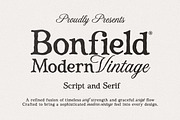 Bonfield – Modern Vintage Duo Font, a Serif Font by Honestype (Thumbnail 1 of 12)