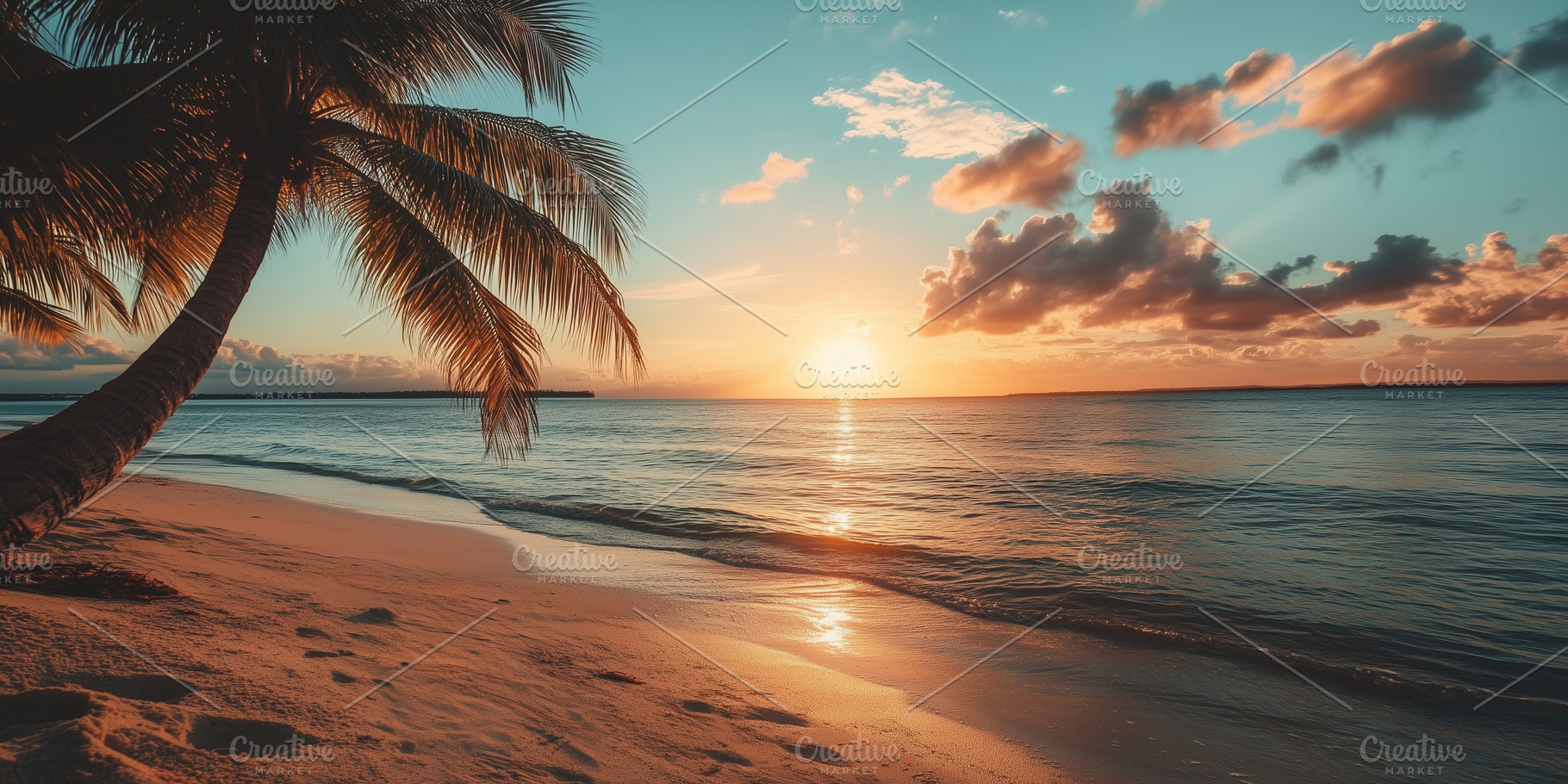 Sunset at tropical beach, a Nature Photo by MistyDay