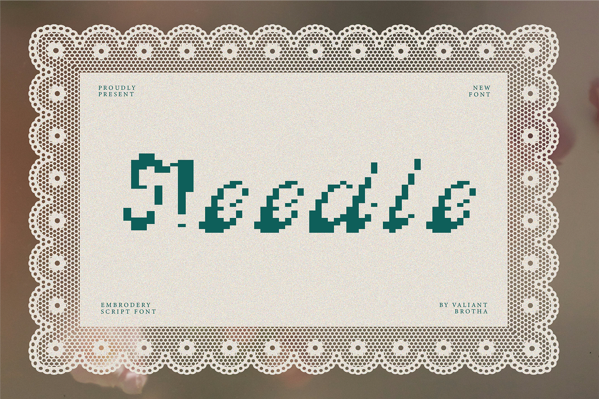 Needle | A Embroidery Font, a Handwritten Font by Berdansabersama (Photo 1 of 9)