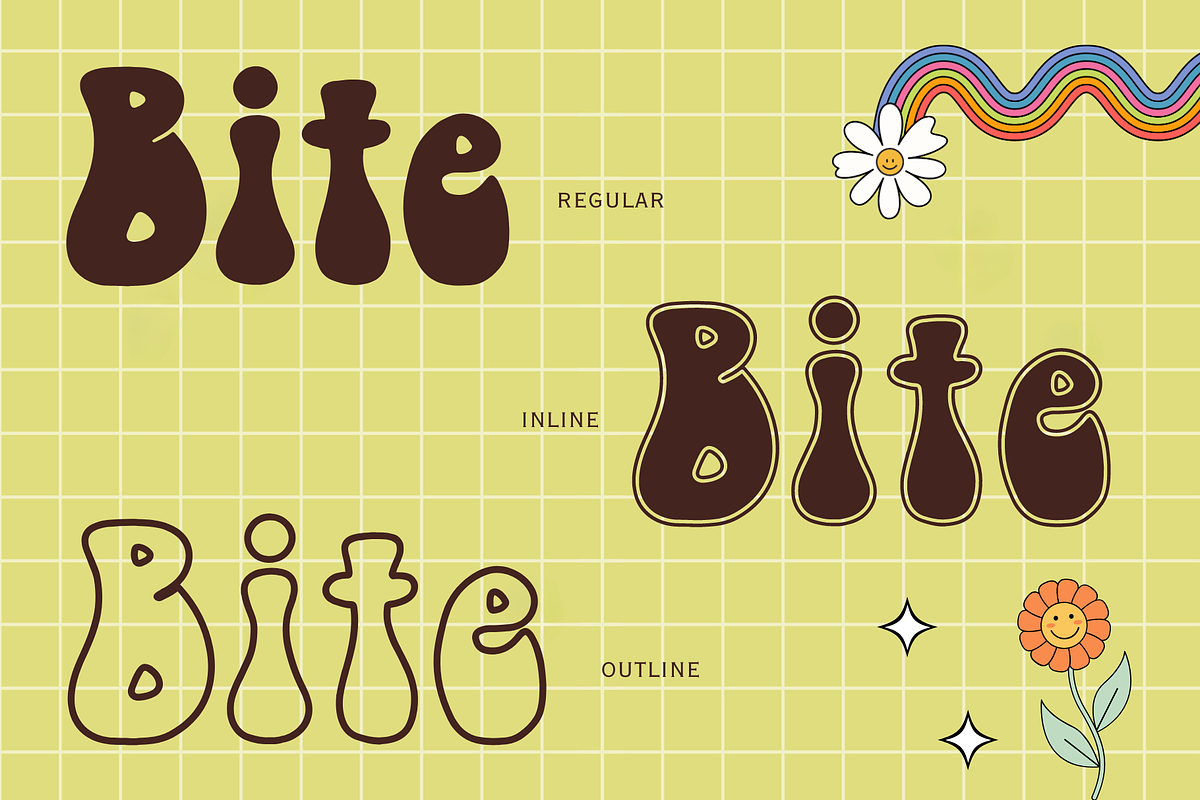 Funky Bite | Display Font, a Font by BAMBIN (Photo 7 of 8)