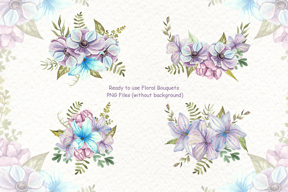 Watercolor Cats and Flowers, an Animal Illustration by TanataDesign (Photo 5 of 9)