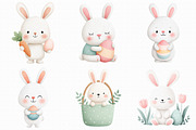 Watercolor Easter Bunny Clipart, an Illustration by Libby Wishes (Thumbnail 5 of 6)