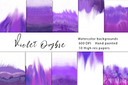 Violet ombre watercolor background, a Texture Graphic by GraphicRain (Thumbnail 1 of 4)