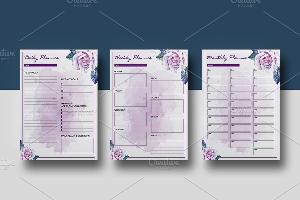 Daily , Weekly, Monthly Planner V13, a Stationery Template by Template Shop (Photo 6 of 6)